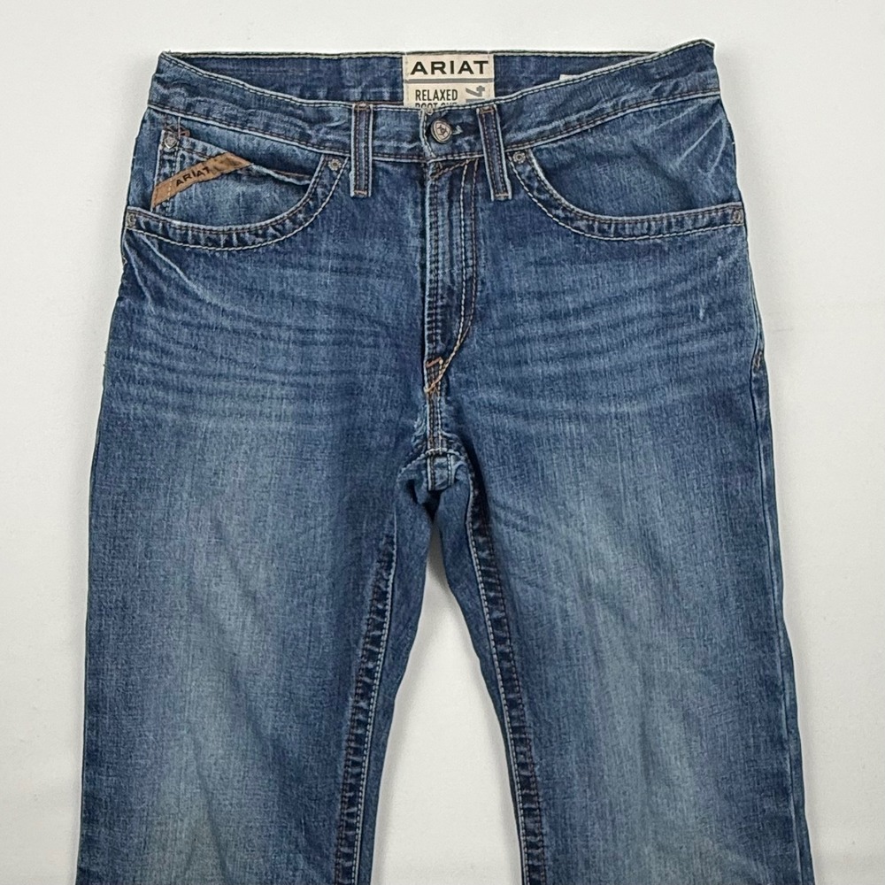 Ariat M4 Scoundrel Relaxed Boot Cut Mens Jeans 31x30 Medium Wash 10008403